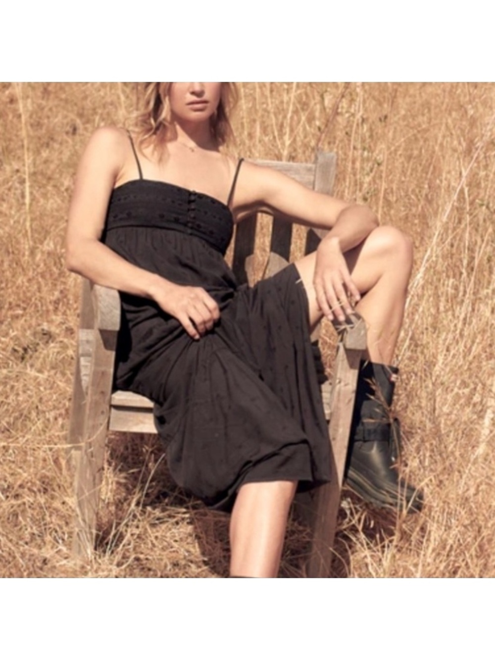 Spiritual Gangster Embroidered Maxi Dress, Sz M